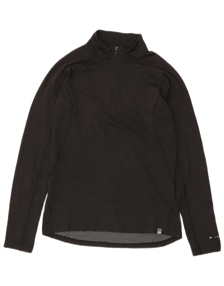 The North Face - Tuta da uomo pullover con zip e collo, piccola, in poliestere nero