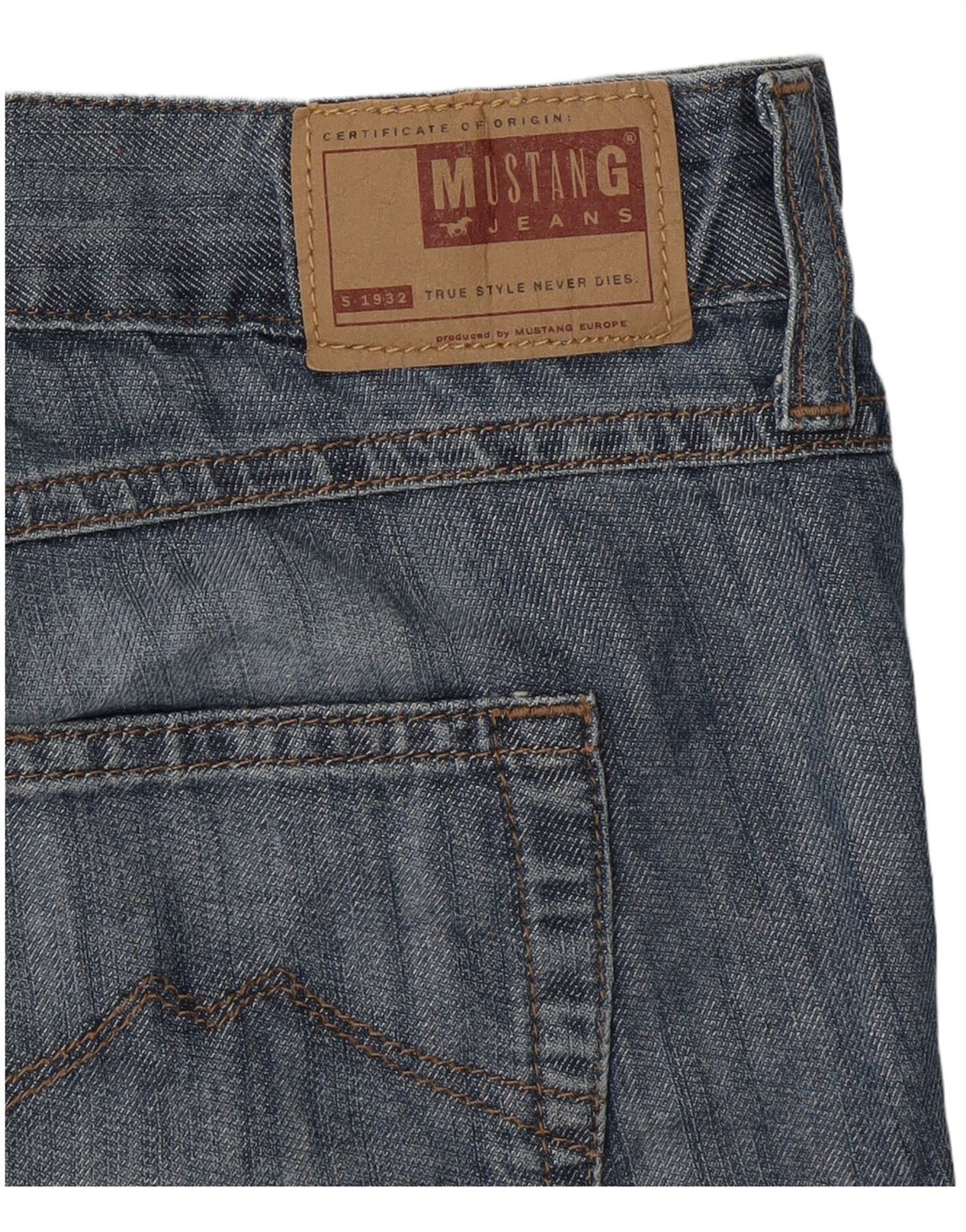 Pantaloncini di jeans da donna Mustang W31 cotone blu medio