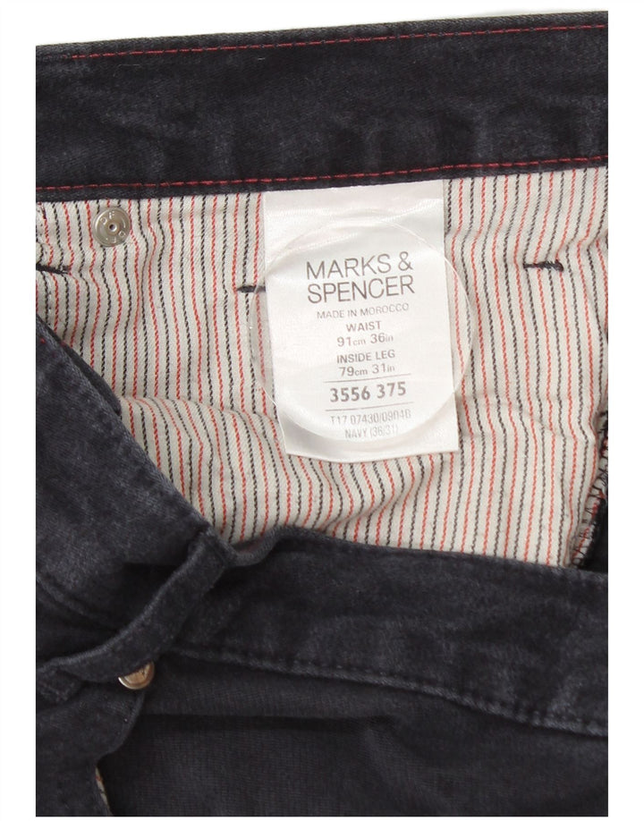 Pantaloni casual Marks & Spencer da uomo Blue Harbour W36 L31 Blu Navy