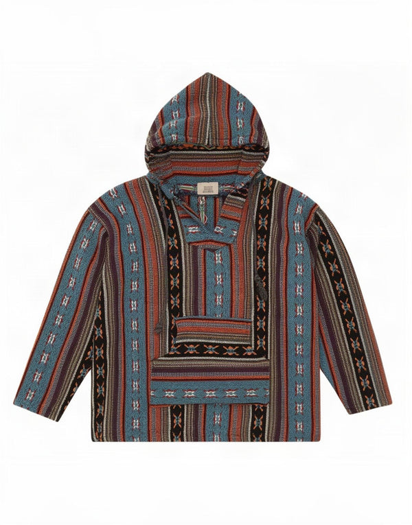 Rapp Mens Hooded Jumper Sweater XL Multicoloured Geometric Cotton