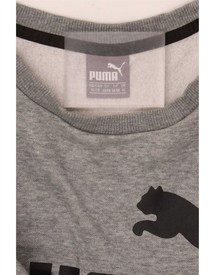 Felpa grafica da uomo Puma Maglione XL Grigio chiazzato