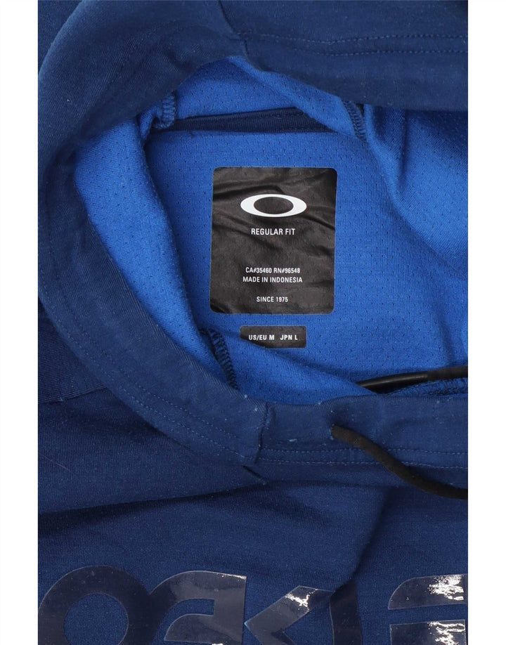 Maglione con cappuccio con vestibilità regolare grafica da uomo Oakley blu medio
