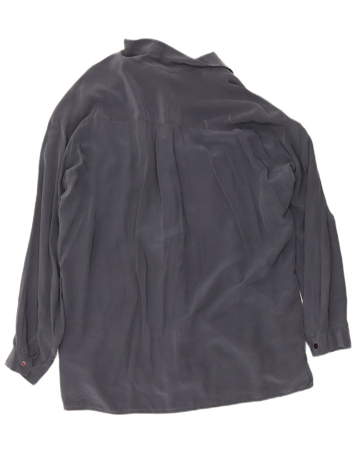 ELENA MIRO Abito Chemisier Oversize da Donna IT 45 Large Grigio Seta