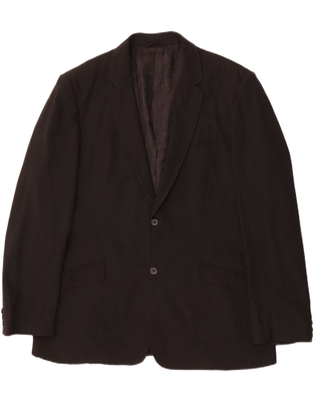 JUST CAVALLI Mens 2 Button 2 Piece Suit IT 58 4XL W42 L23 Black Polyester Vintage Just Cavalli and Second-Hand Just Cavalli from Messina Hembry 