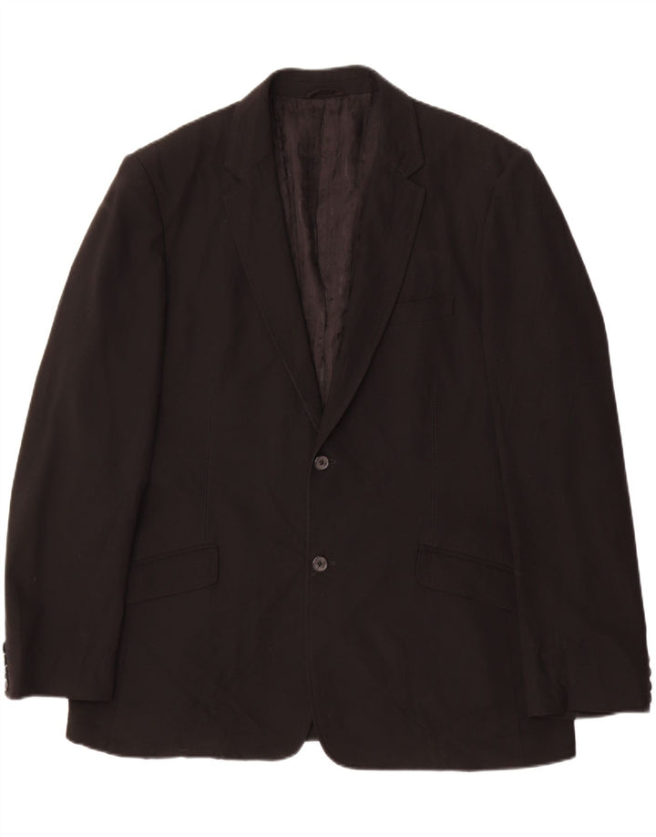 JUST CAVALLI Mens 2 Button 2 Piece Suit IT 58 4XL W42 L23 Black Polyester Vintage Just Cavalli and Second-Hand Just Cavalli from Messina Hembry 