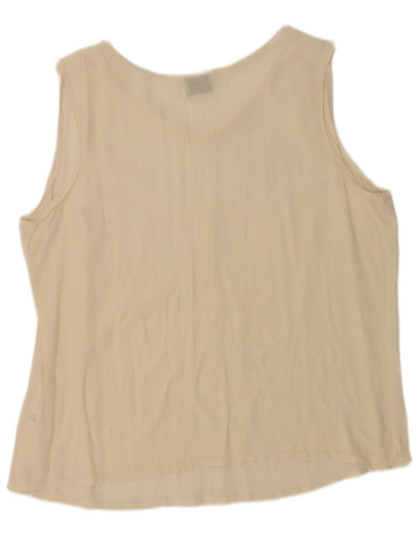 Cristaldi Blusa Smanicata Donna Top IT 50 XL Beige Seta