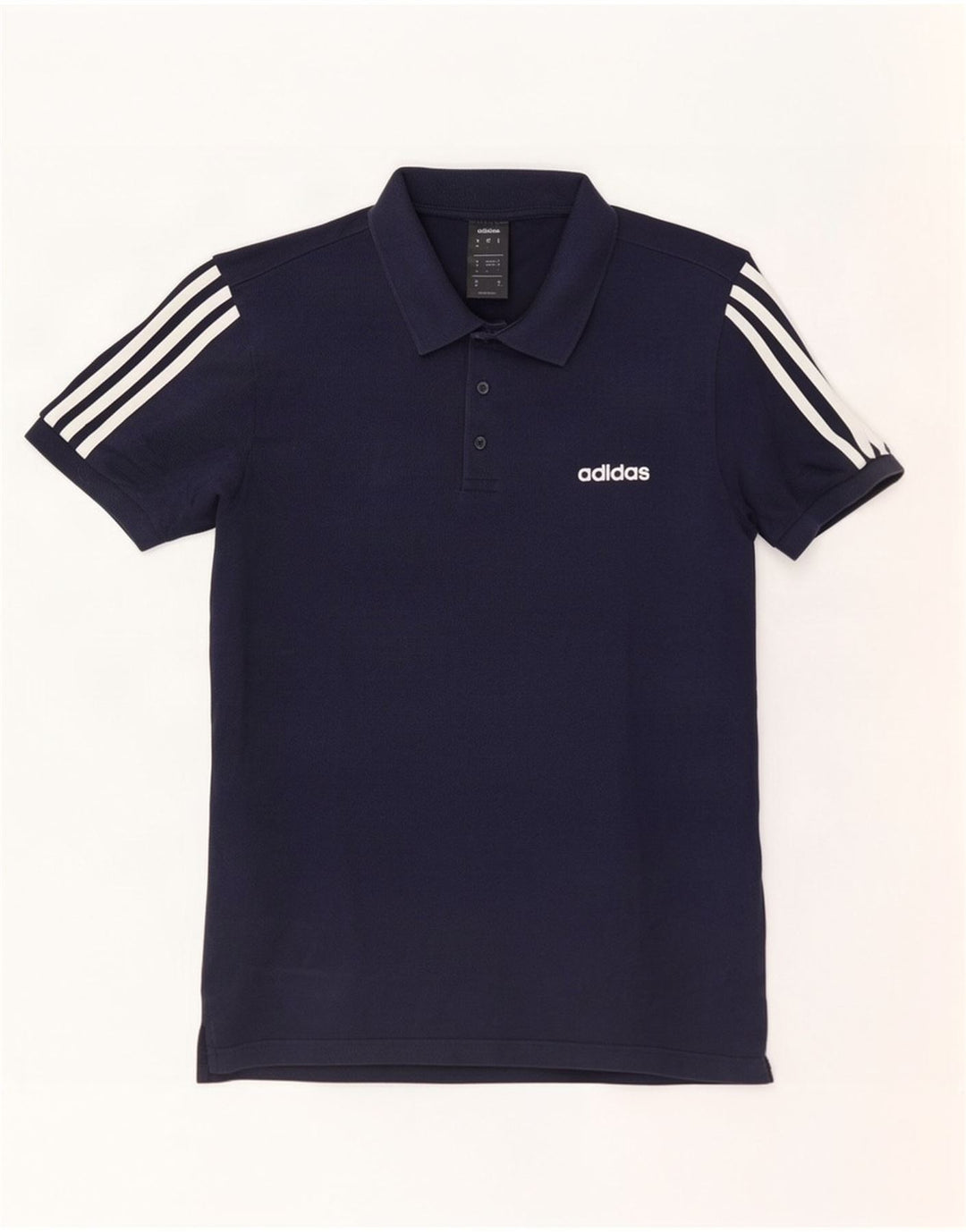 Polo Adidas da uomo grande in cotone blu navy