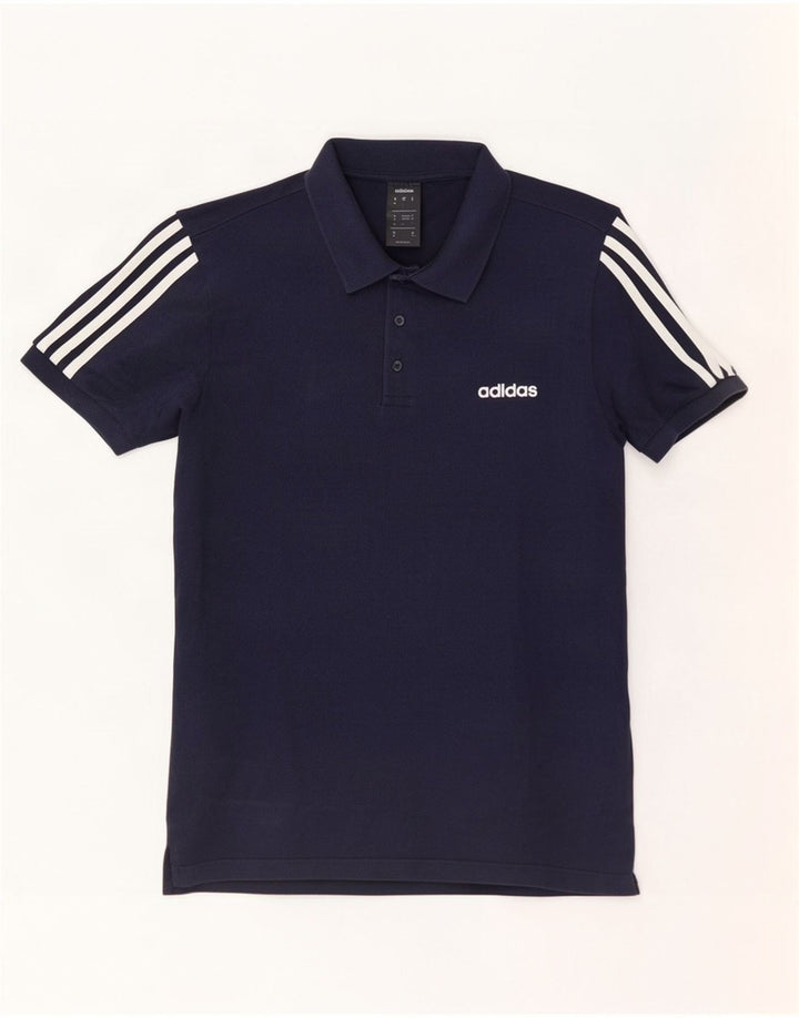 Polo Adidas da uomo grande in cotone blu navy