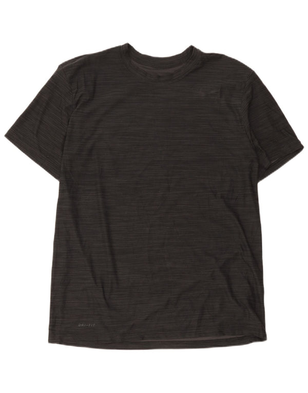 T-shirt Nike Dri Fit da uomo, grande, in poliestere a righe nere