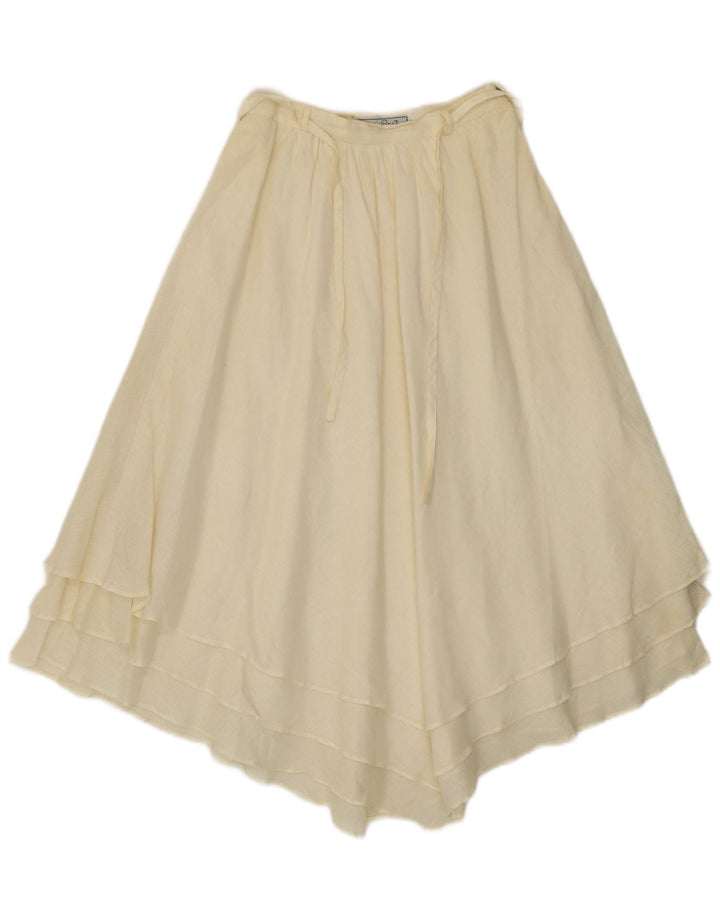 Gonna asimmetrica da donna Giorgio Grati IT 42 media W24 bianco sporco