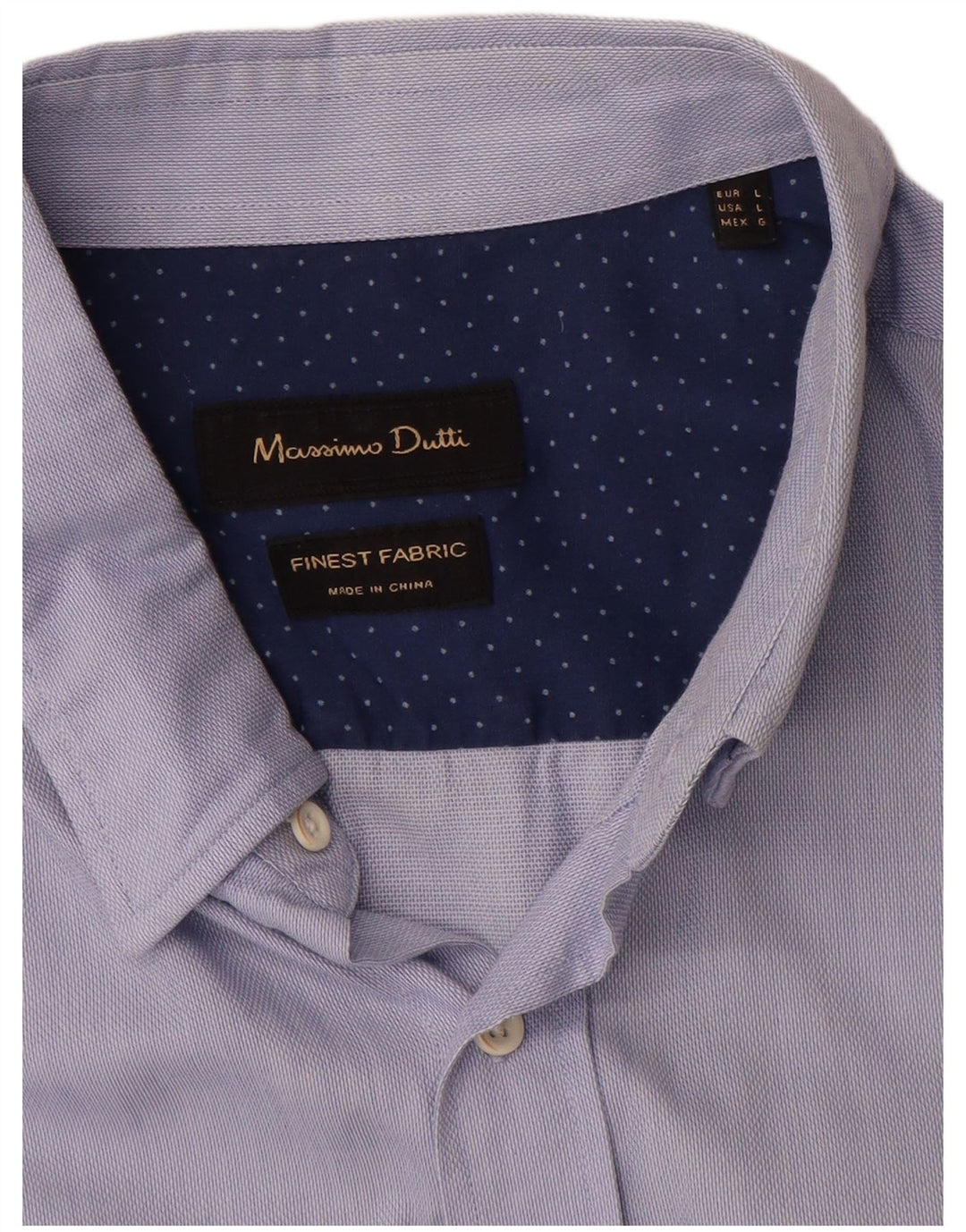 Camicia Uomo Massimo Dutti Large Blu Cotone