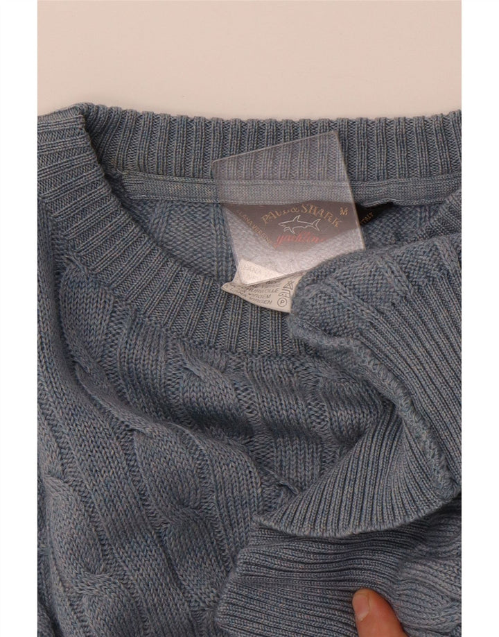 PAUL & SHARK Mens Yachting Crew Neck Jumper Sweater Medium Blue Wool