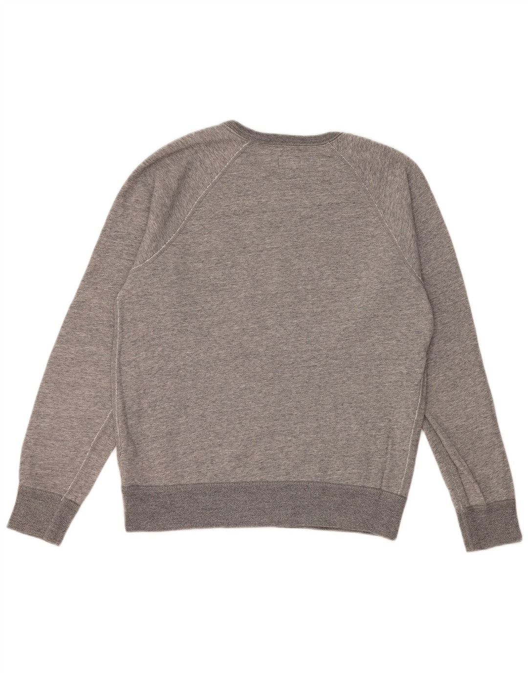J. CREW Felpa oversize da donna Maglione UK 10 Piccolo cotone grigio