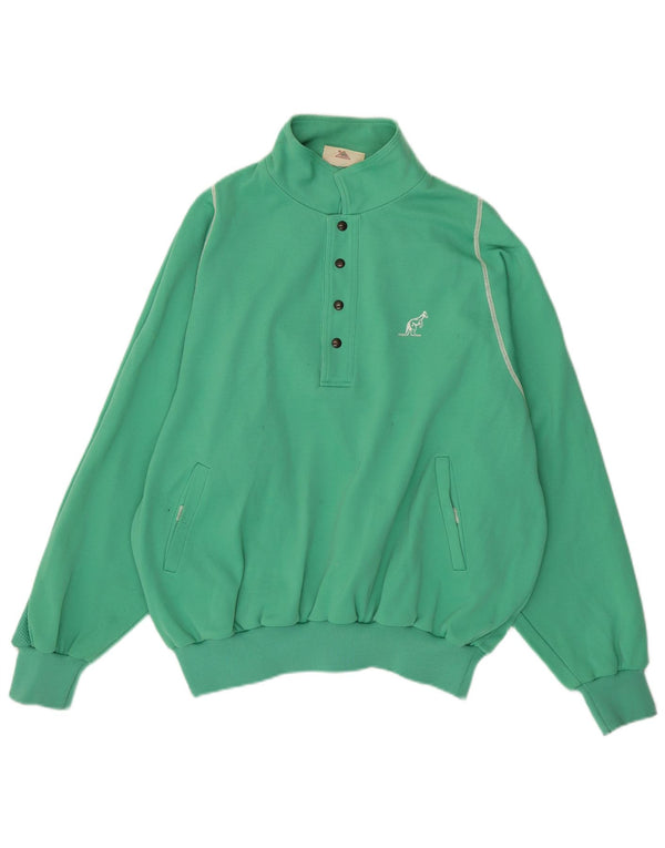 AUSTRALIAN L'ALPINA Felpa da uomo a collo alto Maglione IT 54 XL Cotone verde