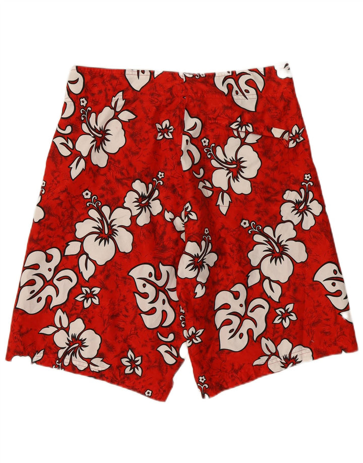 Pantaloncini da bagno da uomo Sapore Di Mare Rosso medio floreale poliestere hawaiano