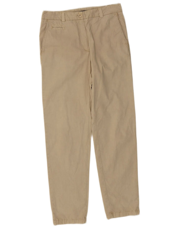 Pantaloni chino dritti da donna Marks & Spencer UK 8 piccoli W30 L28 Beige