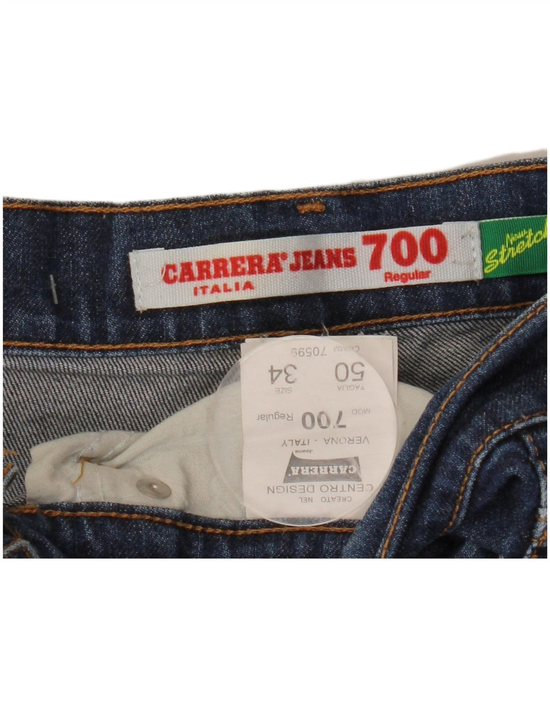 Jeans dritti da uomo Carrera 700 W34 L30 cotone blu navy