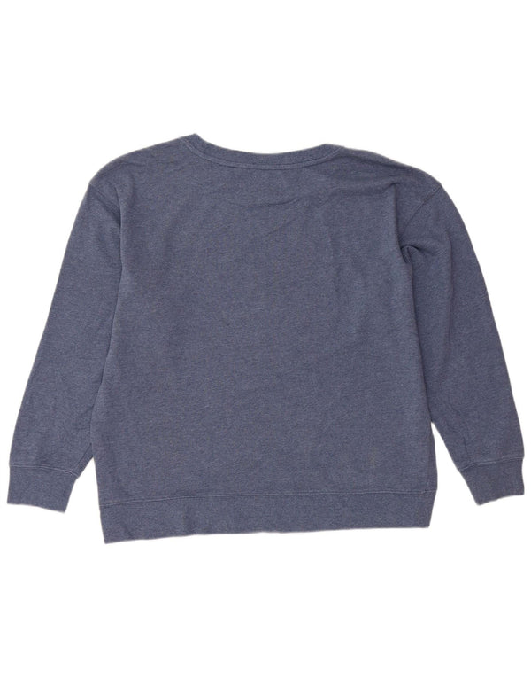 CALVIN KLEIN JEANS Felpa con grafica da donna Maglione UK 16 Large Blu