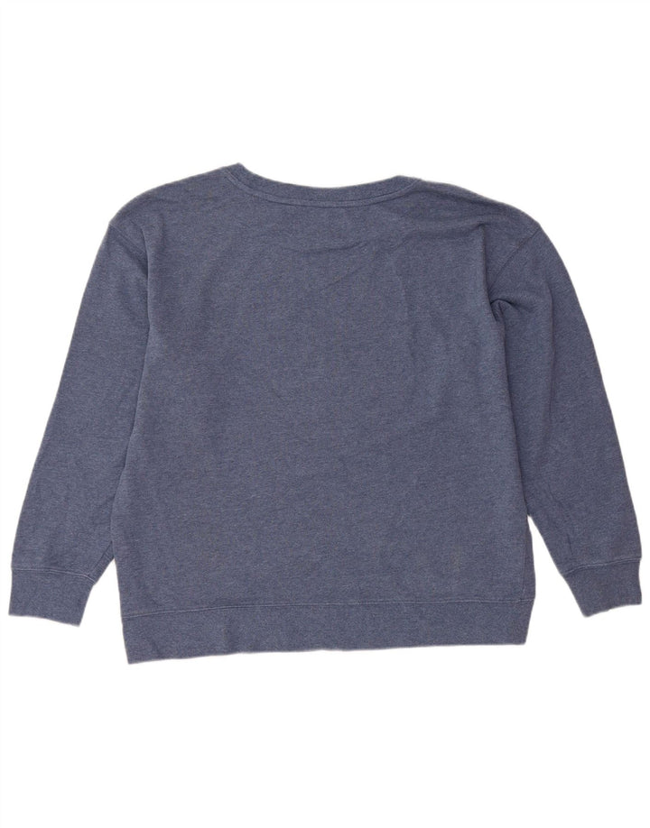 CALVIN KLEIN JEANS Felpa con grafica da donna Maglione UK 16 Large Blu