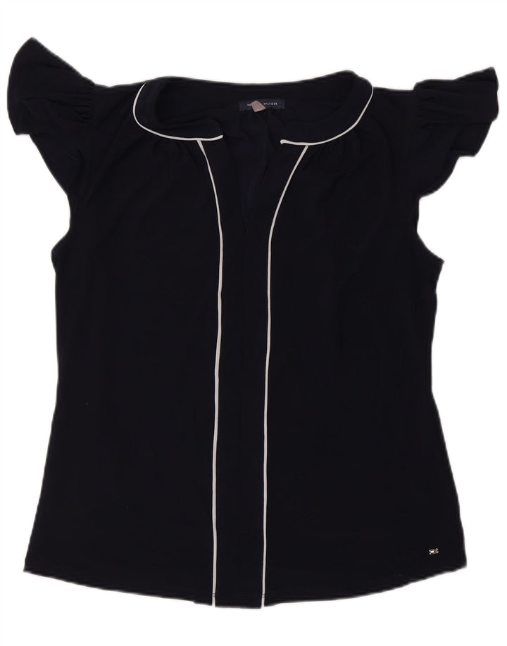 TOMMY HILFIGER Camicetta da donna Top UK 14 Poliestere blu navy medio