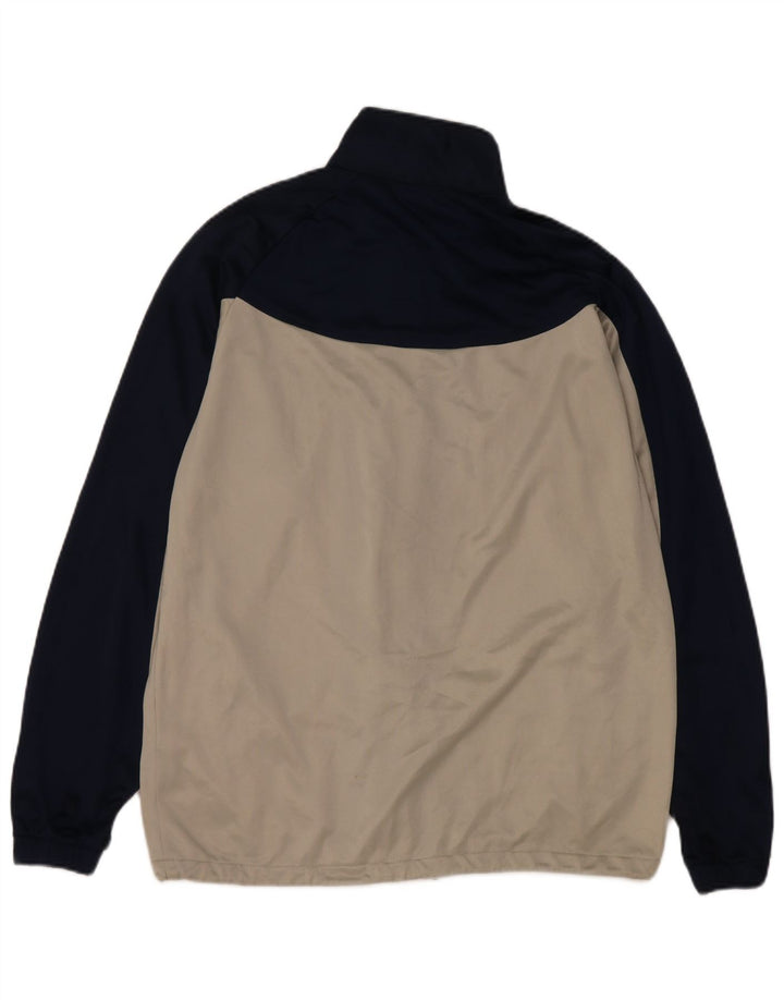 Giacca da ginnastica da uomo Asics, in poliestere color block medio, bianco sporco