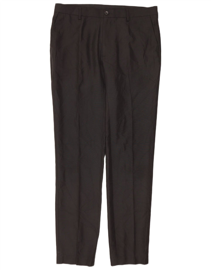 Pantaloni chino skinny da uomo Marks & Spencer W34 L33 poliestere nero