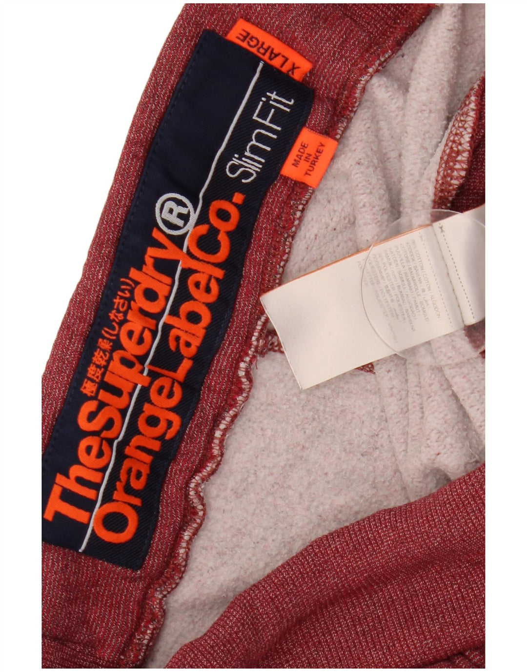 Pantaloni da tuta da uomo slim fit SUPERDRY Joggers XL in cotone bordeaux
