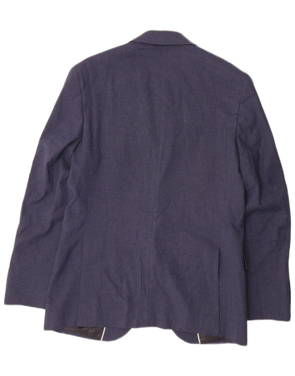 Giacca blazer a 2 bottoni da uomo Marks & Spencer UK 38 pied de poule blu medio