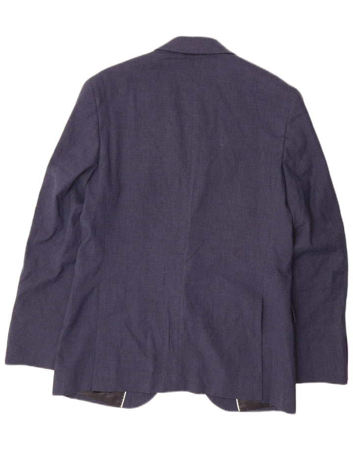 Giacca blazer a 2 bottoni da uomo Marks & Spencer UK 38 pied de poule blu medio