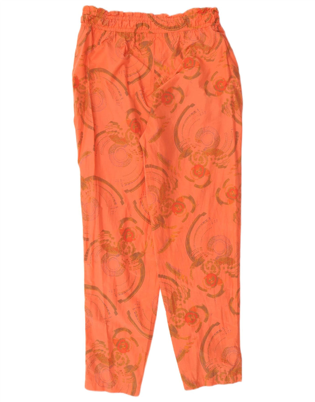 CHERVO Womens Abstract Pattern Tracksuit Trousers IT 46 Large  Orange