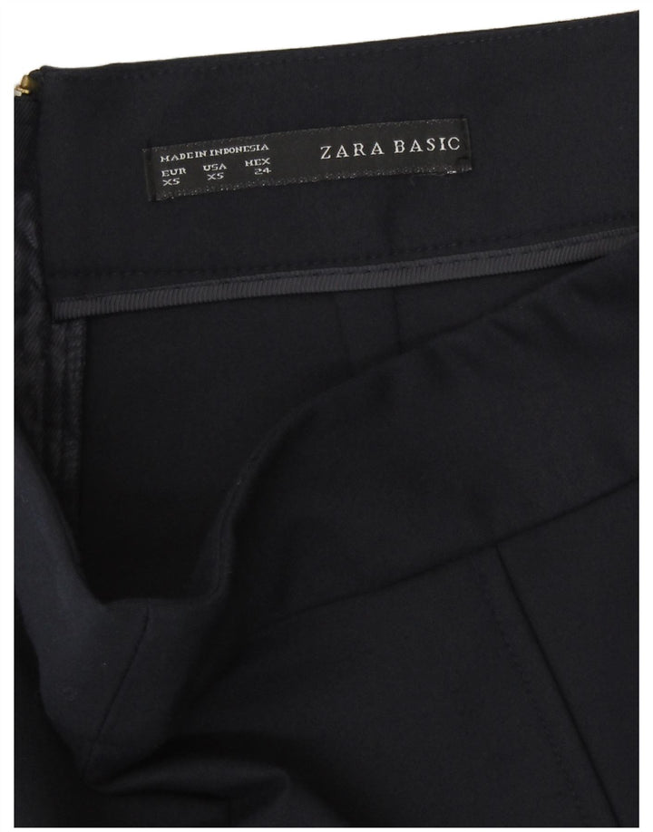 Minigonna da donna Zara XS W24 in cotone blu navy