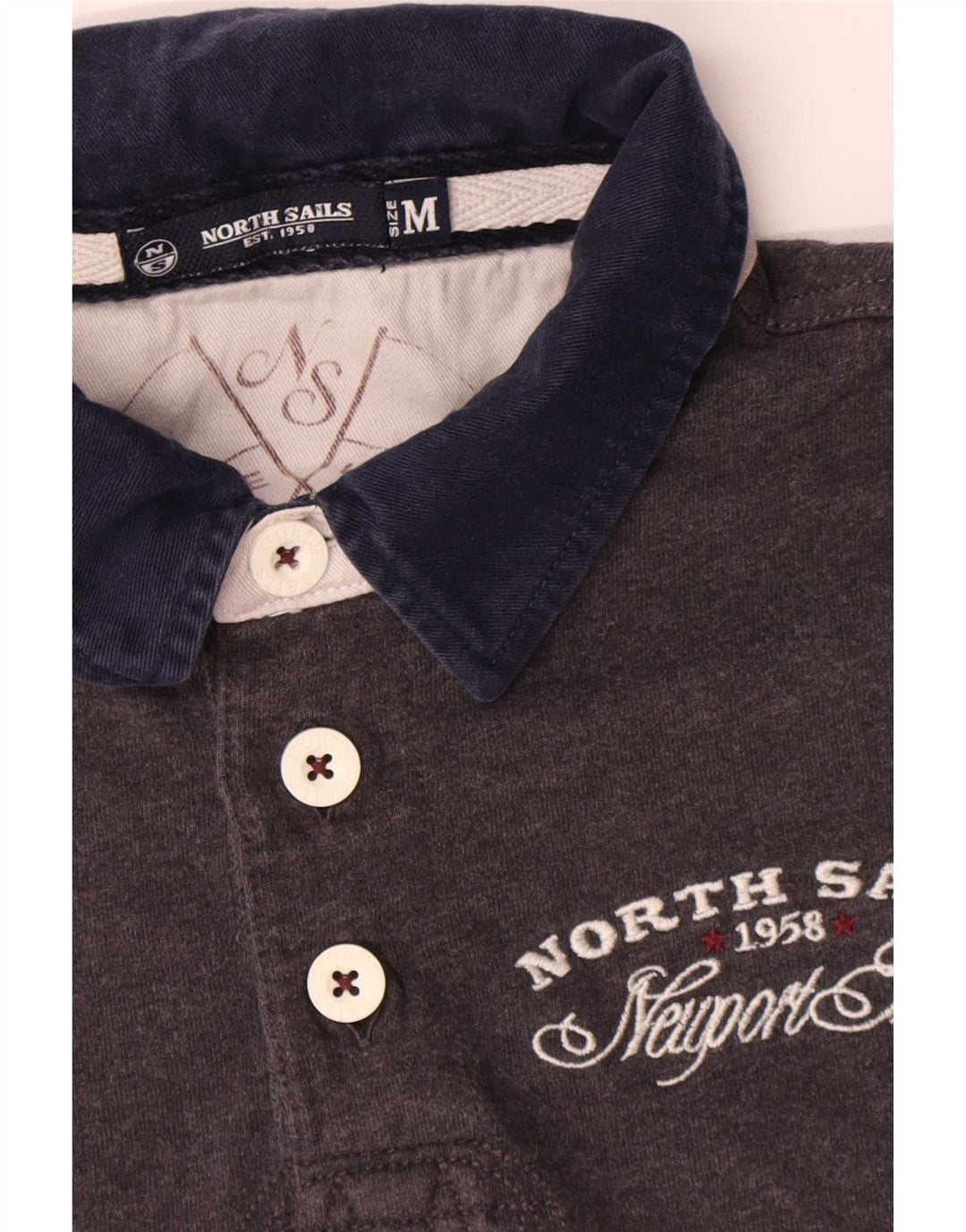 Polo da rugby grafica da uomo North Sails color grigio medio