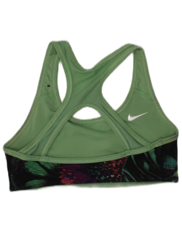 Reggiseno sportivo reversibile Nike da donna, piccolo, verde floreale, sportivo