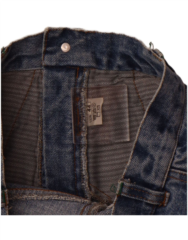 Gonna di jeans a vita alta da donna St. Georges IT 44 media W26 cotone blu