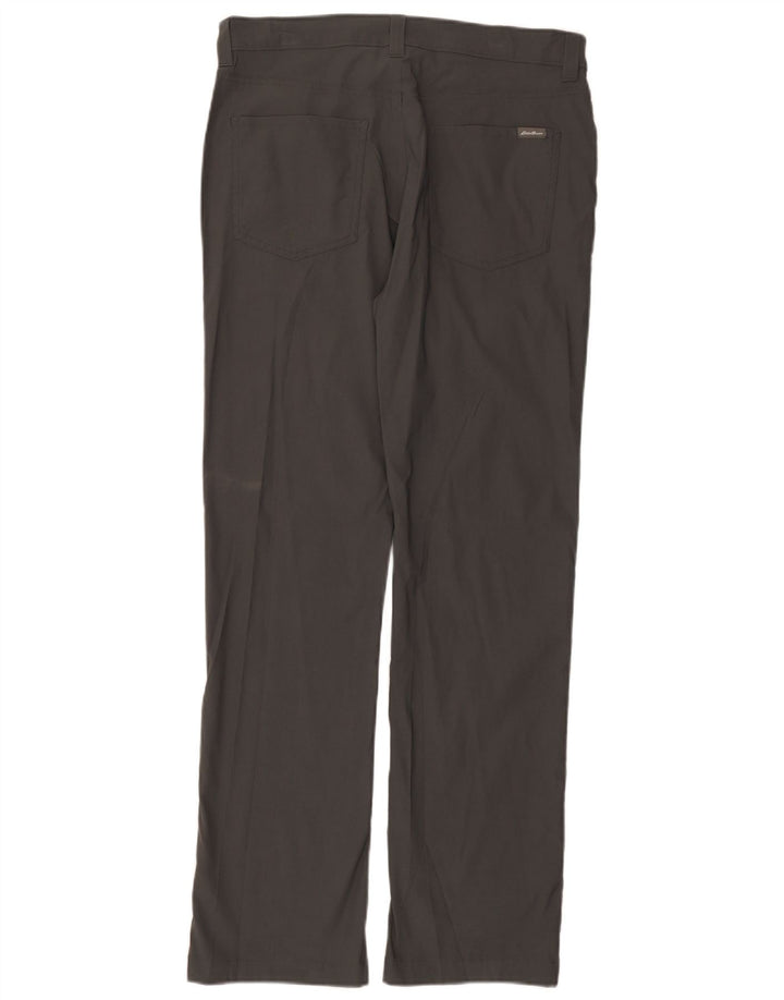 Pantaloni casual dritti da uomo Eddie Bauer W33 L32 nylon grigio