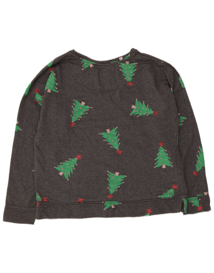 Felpa grafica da donna Marks & Spencer UK 16 Large Grey Christmas
