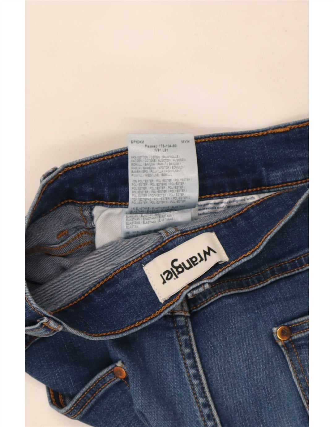 Jeans Wrangler Larston Slim da uomo W36 L32 in cotone blu