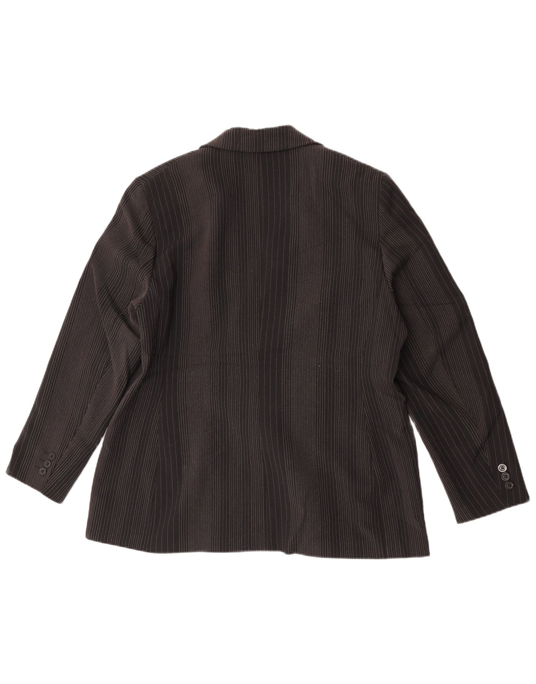 Giacca blazer a 2 bottoni Marks & Spencer da donna UK 14 grande gessato nero