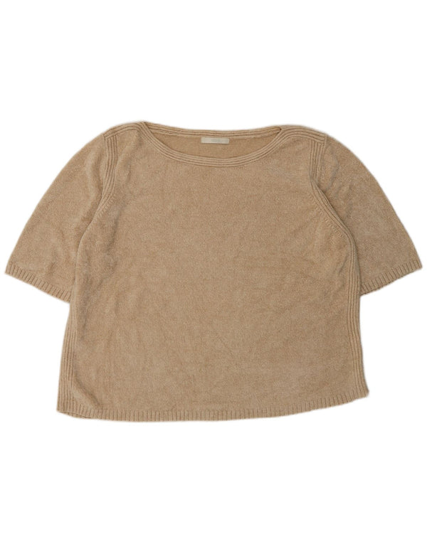 Maglione maglione con scollo a barca da donna Marks & Spencer UK 22 3XL Beige