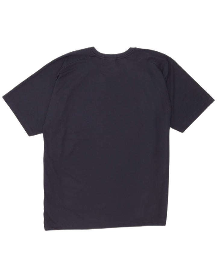 T-shirt grafica da uomo Umbro Top Large in poliestere color block blu navy