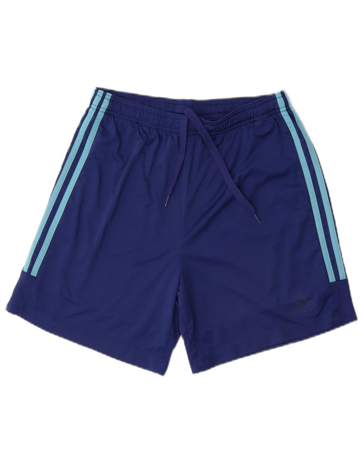 Pantaloncini sportivi Adidas Aeroready da uomo medi in poliestere blu navy