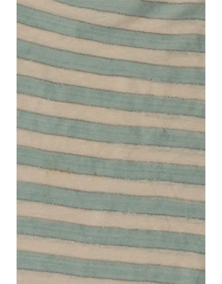 Massimo Dutti Top oversize da donna manica 3/4 UK 10 piccolo a righe blu