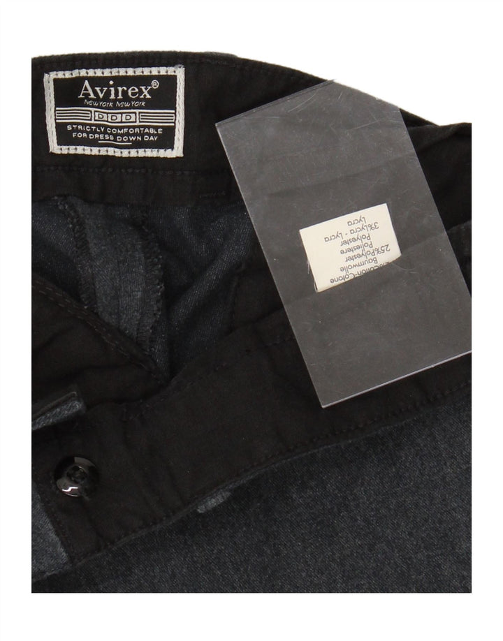 Pantaloni da abito dritti da uomo AVIREX W33 L35 in cotone grigio