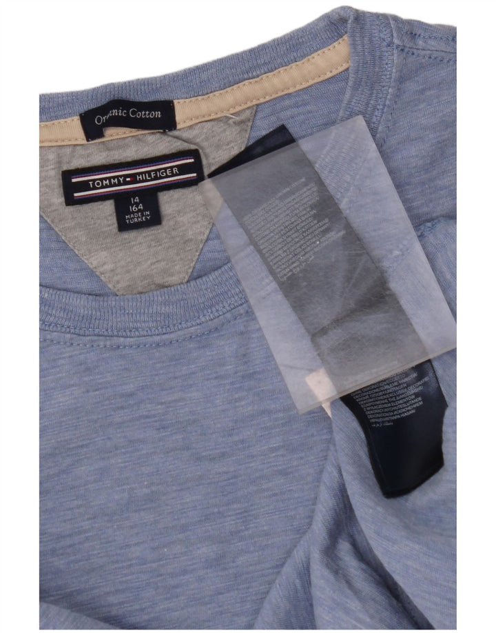 TOMMY HILFIGER T-shirt per ragazzi 13-14 anni in cotone mélange blu