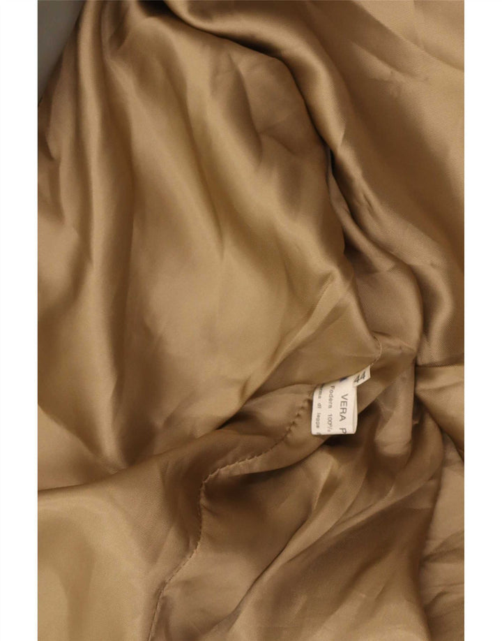 Giacca in pelle vintage da donna IT 44 Grigio medio