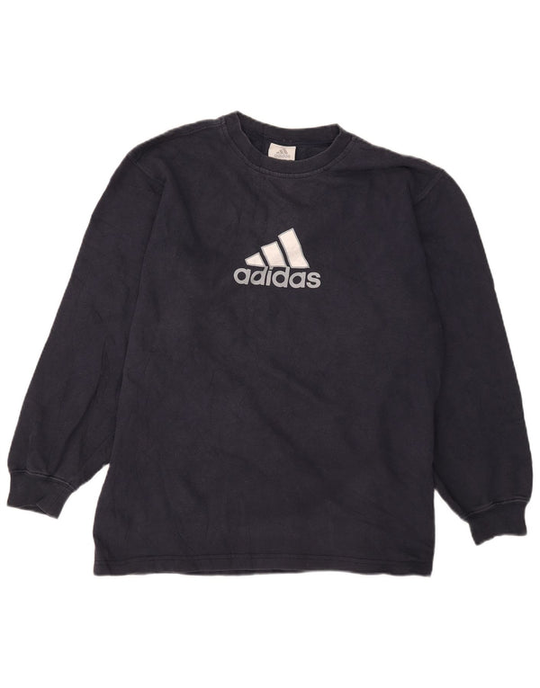 Felpa grafica Adidas da ragazzo, 15-16 anni, blu navy