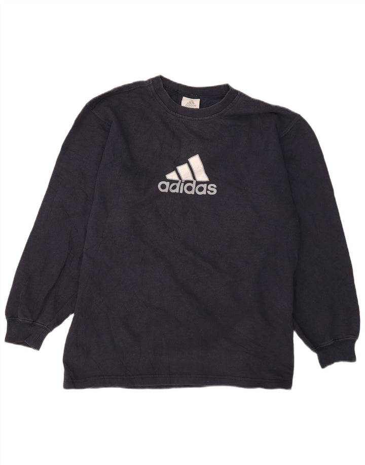 Felpa grafica Adidas da ragazzo, 15-16 anni, blu navy