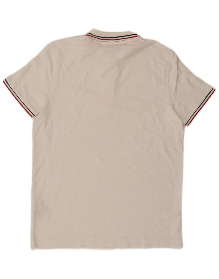 Polo da uomo Lotto in cotone bianco medio