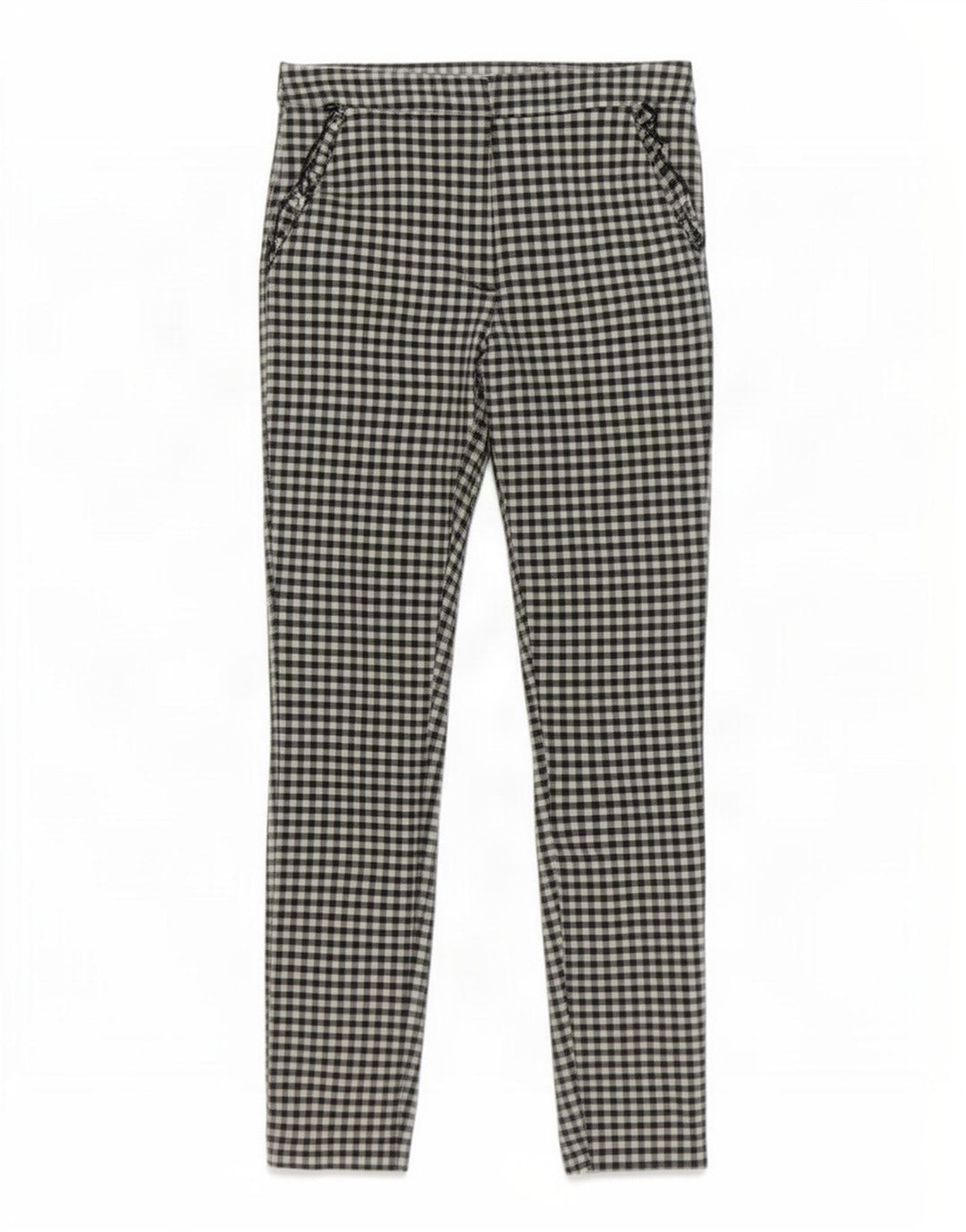 Pantaloni skinny da donna Zara piccoli W26 L27 a quadretti neri