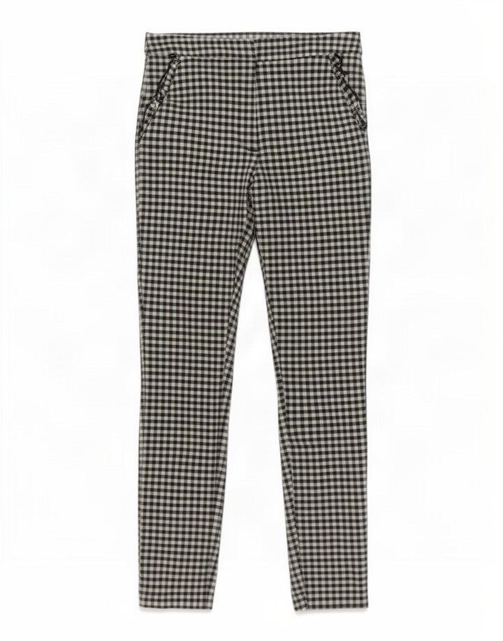 Pantaloni skinny da donna Zara piccoli W26 L27 a quadretti neri